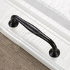 10 PCS 6291C-96 Simple Cabinet Door Handle Drawer Wardrobe Zinc Alloy Handle (Black)