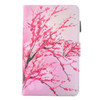 For Galaxy Tab E 8.0 / T377 Peach Blossom Pattern Horizontal Flip Leather Case with Holder & Card Slots & Pen Slot