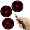 4mw 650nm Red Beam Laser Stage Pen, Snowflake / Heart / Butterfly / 2-hearts etc. 6 Patterns(Black)