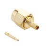 10 PCS Gold Plated Crimp SMA Male Plug Pin RF Connector Adapter for RG174 / RG316 / RG188 / RG179 Cable