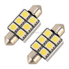 10 PCS 36mm DC12V / 2W / 7000K / 80LM 6LEDs SMD-5050 Car Reading Lamp(White Light)