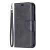 Retro Lambskin Texture Pure Color Horizontal Flip PU Leather Case for iPhone 11 Pro, with Holder & Card Slots & Wallet & Lanyard(Black)