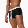 Back Pocket Flat Shorts Summer Beach Swim Shorts for Men, Size:L(Black)