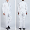 Waterproof Windproof Cotton Reflective Fashion Men And Women Conjoined Working Uniforms, Size:190/4XL(White)
