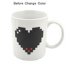 Creative Heart Magic Temperature Changing Cup Color Changing Chameleon Mugs Heat Sensitive Coffee Tea Milk Cup