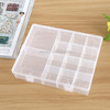 Plastic Organizer Container Storage Box 14 Slots Adjustable Divider Removable Grid Compartment for Jewelry Earring Fishing Hook Small Accessories