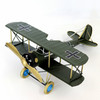 Home Decoration Ornaments Wrought Iron Crafts Retro Old Aircraft Model(Green)