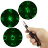 4mw 532nm Green Beam Laser Stage Pen, Snowflake / Heart / Butterfly / 2-hearts etc. 6 Patterns(Black)