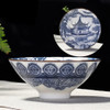 Household Hand-painted Ceramics Kung Fu Tea Set Teacup Tea Bowl, Size:Large(Pavilions Attics)