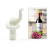 2 Sets Plastic Wine Corks Manually Press Down the Wine Stopper(White)