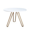 Cafe Tables Home Furniture Solid Wood Steel Round Table Minimalist Coffee Table(50cm*50cm*45cm)