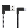 20cm 2A USB to USB-C / Type-C Nylon Weave Style Double Elbow Data Sync Charging Cable, For Galaxy S8 & S8 + / LG G6 / Huawei P10 & P10 Plus / Xiaomi Mi 6 & Max 2 and other Smartphones