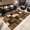 Simple Modern Abstract Lattice Carpets Living Room Bedroom Floor Mat, Size:80x160cm(Wood Splicing)