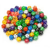 50 PCS Polyhedron Outdoor Bar Family Party Game Dice Board Game Accessories(Random Color Dlivery)