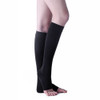 Unisex Medical Shaping Elastic Socks Secondary Tube Decompression Medical Varicose Stockings, Size:L(Black Color - Open Toe)