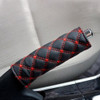 2 PCS Shift Knob Gear Stick Cushion Sets Cover Car Accessory Interior Decoration Pad(Red)