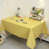 Square Checkered Tablecloth Furniture Table Dust-proof Decoration Cloth, Size:140x180cm(Yellow)