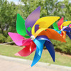 10 PCS Eight-leaf Colorful Plastic Windmill String Garden Outdoor Decoration Children Toys Diameter: 38 cm