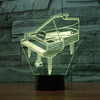 Piano Shape 3D Colorful LED Vision Light Table Lamp, Charging Touch Version