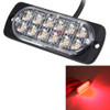 DC 12V-24V 6W 12LEDs SMD-2835 Lamps 17 Flash Patterns 3 Lines Car Flash Lamp Waterproof Car Truck Emergency Strobe Flash Warning Light, Cable Length: 90cm (Red Light)