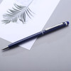 Black Ink Refill New Arrival Metal Rod Rotating Ballpoint Pen Touch Screen Capacitive Stylus, Random Color Delivery
