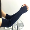 Autumn and Winter Long Thick Warm Cashmere Sleeves Fingerless Fake Sleeves, Size:One Size(Navy)