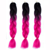 Fashion Color Gradient Individual Braid Wigs Chemical Fiber Big Braids, Random Color Delivery, Length: 60cm