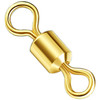 100 PCS Fishing Tackle Supplies Zimu Swivel Gold-plated Swivel Fishing Accessories, Specification: Length 0.8cm(Gold)