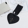 6 PCS Love Shape Luggage Tag Travel Pass Name Card Tag(Black)