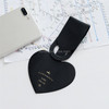 6 PCS Love Shape Luggage Tag Travel Pass Name Card Tag(Black)