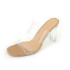 Summer Woman Sandals Wedding Jelly Transparent High Heels, Size:34(Beige 9cm)