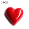 2 PCS Simulation Food Stereo Chocolate Refrigerator Magnet Decoration Stickers(Red Heart-shaped)