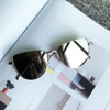 New Style Fashion UV400 Polarized Sunglasses Personality Network Reds Dark Glasses (Silver Frame White Mercury)