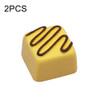 2 PCS Simulation Food Stereo Chocolate Refrigerator Magnet Decoration Stickers(Beige Square)