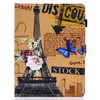 Colored Drawing Stitching Universal Horizontal Flip Leather Case, with Holder & Card Slots for 7 inch Tablet PC(Eiffel Tower)