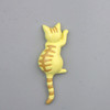 Cute Cat Creative DIY Refrigerator Stickers Doll Magnetic Stickers(Yellow)