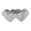 Creative Double Heart Imitation Wool Carpet Sofa Cushion Mat Plush Bedroom Living Room Floor Rugs, Size:35x70 cm(Light Gray)