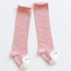 Autumn And Winter Baby Thigh Socks Curling Loose Mouth Children Cartoon Non-Slip Toddler Socks, Size:M(Pink Rabbit)