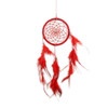 Creative Weaving Crafts Car Ornaments Dreamcatcher Wall Hanging Jewelry(Red)