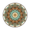 Ethnic Carpet Camel Mandala Flower Carpet Non-slip Floor Mat, Size:Diameter 100cm(Gray)