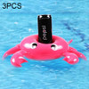3 PCS Crab Shape Inflatable Floating Drink Coaster, Middle Ring Diameter: 7.5cm