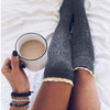 Warm Lace Over The Knee Socks Stack Socks Woman(Dark Grey)