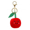 Cute Expression Fruit and Vegetable Plush Doll Keychain Bag Pendant(Apple)