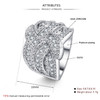 Women Fashion Luxury Zircon Stone Rings, Ring Size:7
