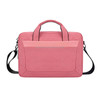 DJ06 Oxford Cloth Waterproof Wear-resistant Portable Expandable Laptop Bag for 13.3 inch Laptops, with Detachable Shoulder Strap(Pink)