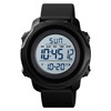 Skmei 1540 Fashion Outdoor Sports Large Dial Student Watch Multi Function Waterproof Mens Electronic Watch(Black White)