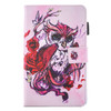 For Galaxy Tab E 8.0 / T377 Lovely Cartoon Butterfly Owl Pattern Horizontal Flip Leather Case with Holder & Card Slots & Pen Slot