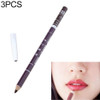 3PCS Professional Wood Waterproof Lady Charming Lip Liner Contour Makeup Lipstick Tool(2)