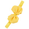 2 PCS Baby Headband Ribbon Chiffon Bow Children Hair Band Headwear(Yellow)