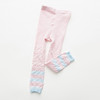 Spring and Summer Mesh Baby Color Matching Cropped Pants Children Anti-mosquito Pantyhose, Children Socks Size:M(TK019 Pink + Light Blue)